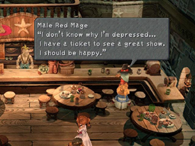 A red mage in Alexandria's Morning Star Bar